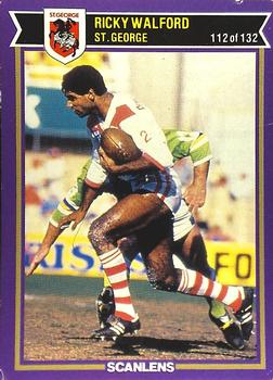 1987 Scanlens Rugby League #112 Ricky Walford Front